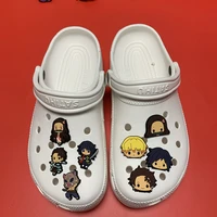 japan comics style pvc shoe charms cute sandals accessories shoes buckle decorations fit croc jibz kids x mas party gifts jd1