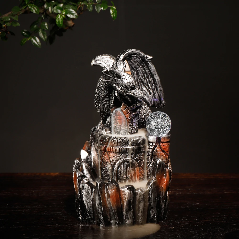 Настольная горелка для благовоний в виде замка дракона из смолы подарок