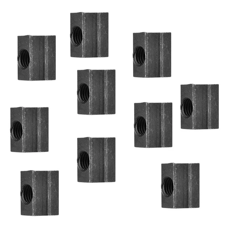 

10 T-Nuts with M8 Threaded T-Nuts Made of 45 Steel Installed in the T-Slot in the Workbench of the Machine Tool