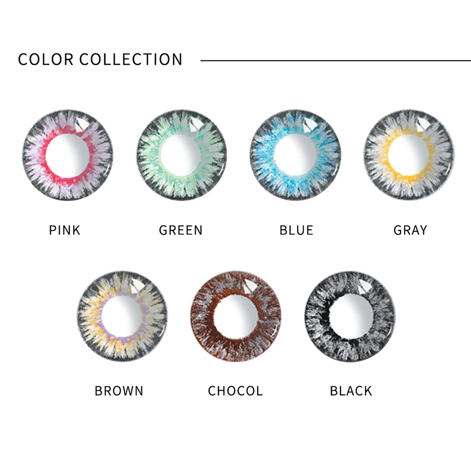 

Color Contacts For Dark Eyes 1 Pair Colored Contact Lenses for Eyes Yearly Cosplay Contacts Gray Blue Purple Green Red Lenses