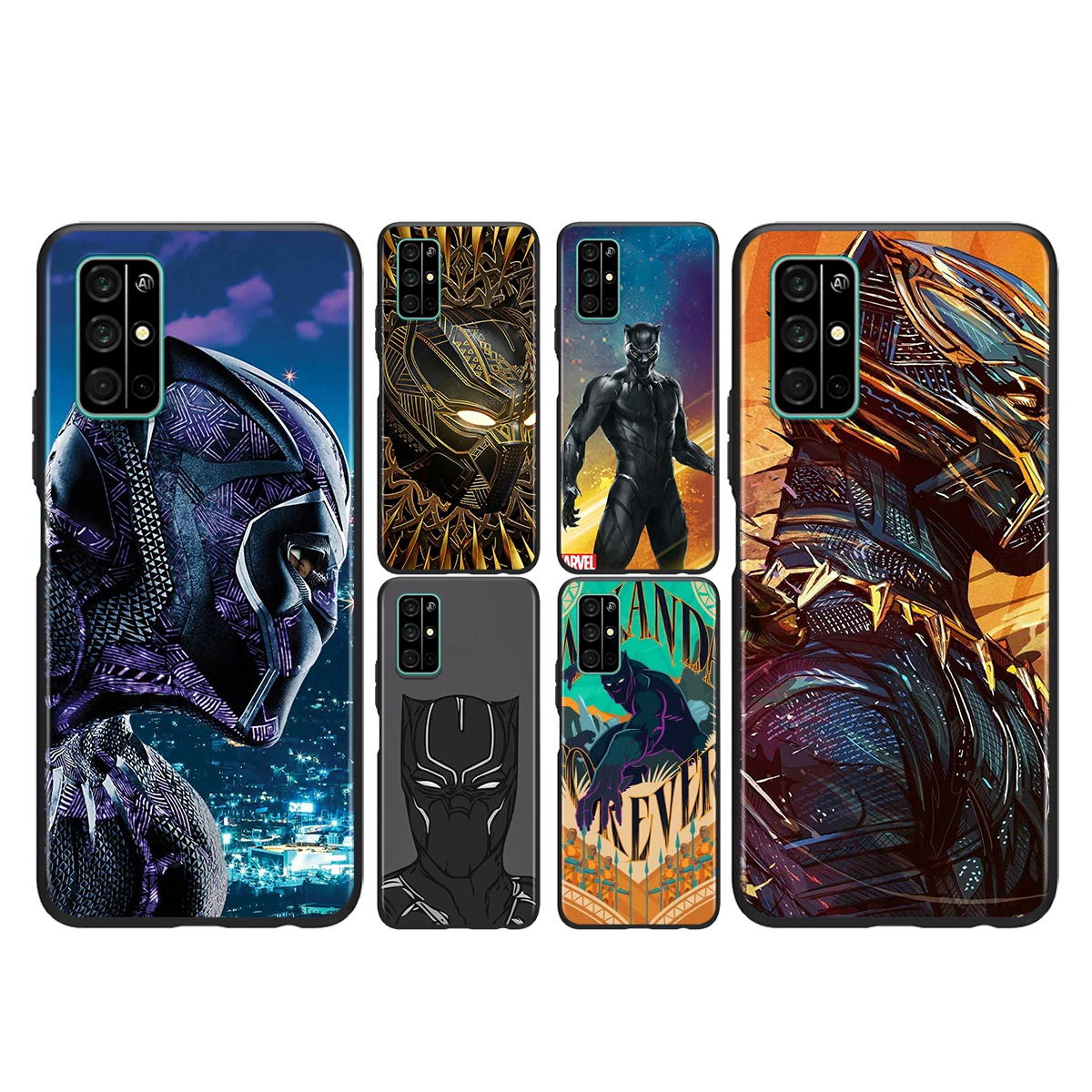 

Marvel Avengers Black Panther For Huawei Honor 50 SE V30 View 20 V20 30i 30S 30 20S 20E 20i 20 Lite Pro Plus Black Phone Case