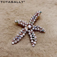 totasally hair clips fashion romantic simulated pearl bling bling rhinestone seastar hair jewelry accessories for women dropship