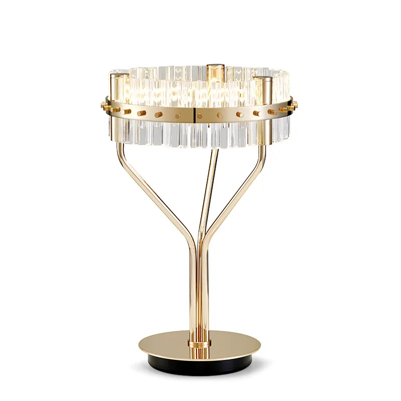 

light luxury European Crystal desk lamp designer model room living room study exhibition hall master bedroom desk lamp