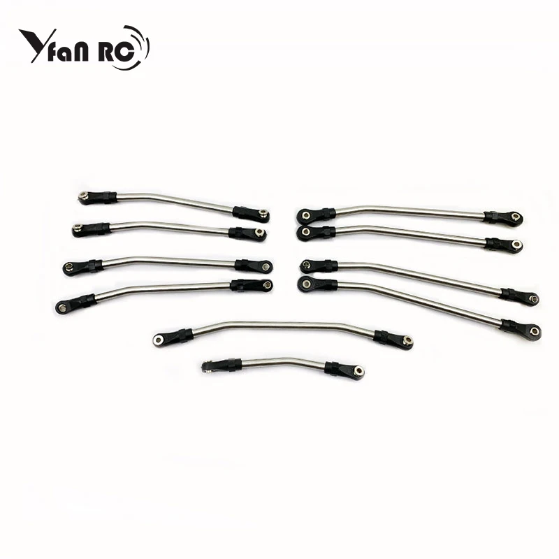 

Yfan Rc 1 Set 10pcs Metal Link W/ Plastic Rod Ends For Axial SCX10 II 90046 90047 RC Crawler Car Upgrade accessories
