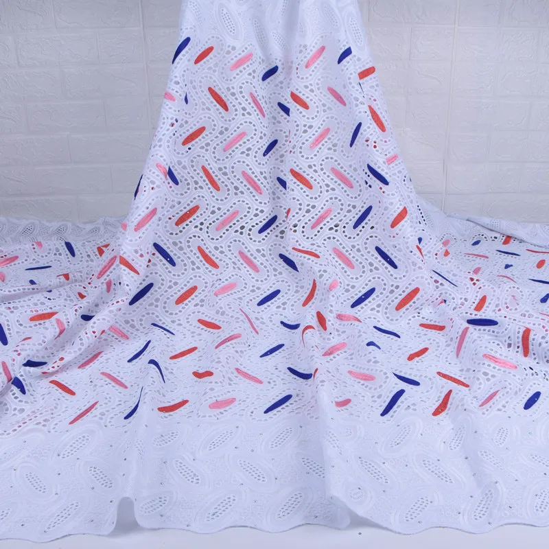 Hollow Pure Cotton African Lace Fabric Swiss Voile In Switzerland Fashion Nigerian Embroidery Women Dress A1722 | Дом и сад