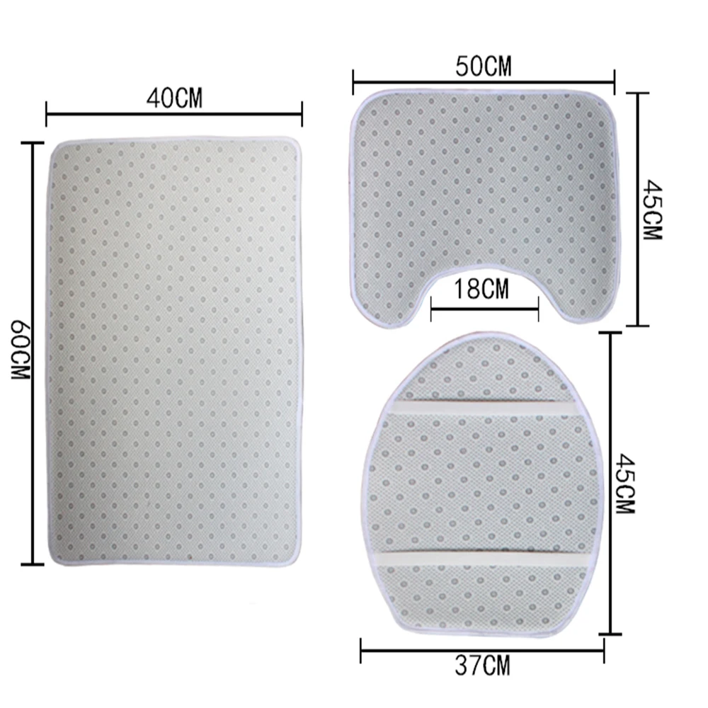 3 шт. зеленый растения цифровой принт на фланелевой ткани чехол для унитаза