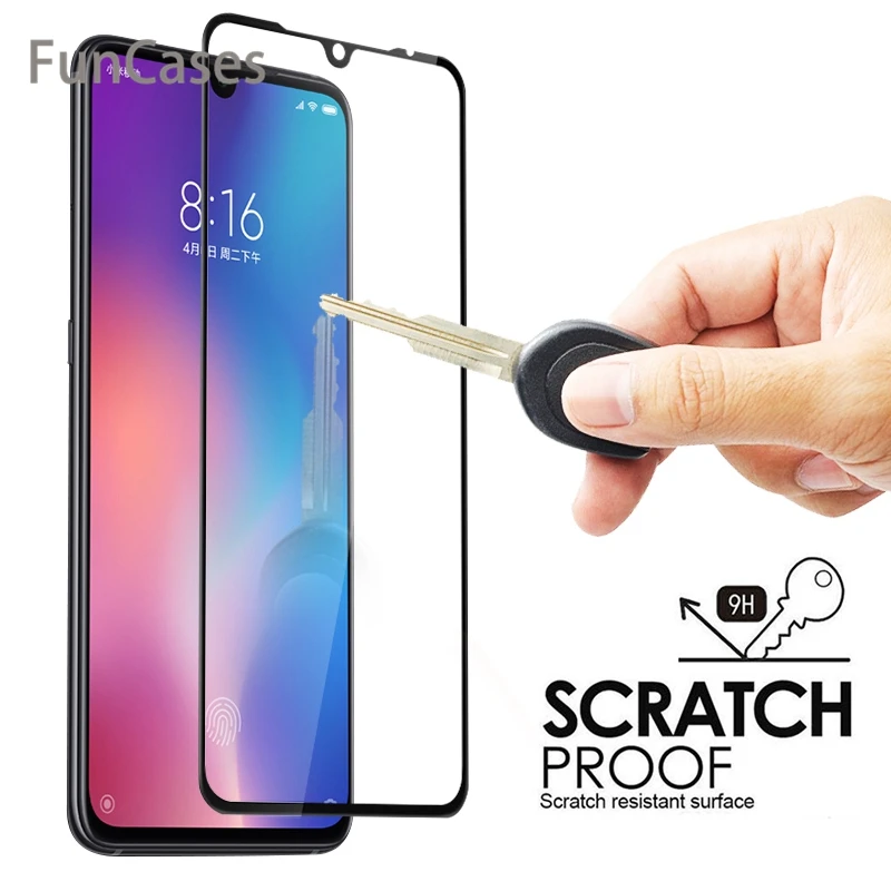 Полное покрытие из закаленного стекла для Xiaomi Mi A3 Lite защитная пленка на переднюю