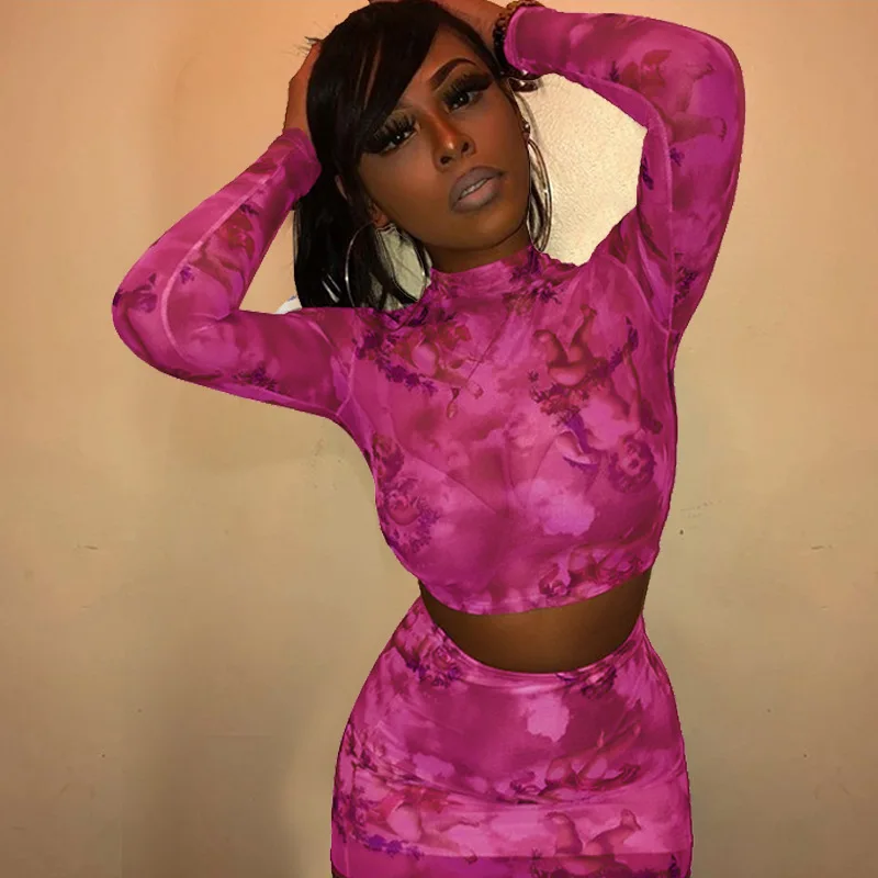 Повседневный неоновый топ с высоким воротником и длинным рукавом Женский