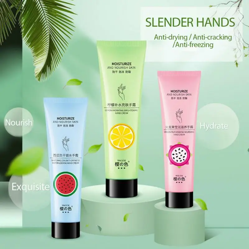 

30g Cherry Color Fruit Hand Cream Hand Care Moisturizing Nourish Smooth Remove Dead Skin Autumn and Winter Hand Skin Care TSLM2