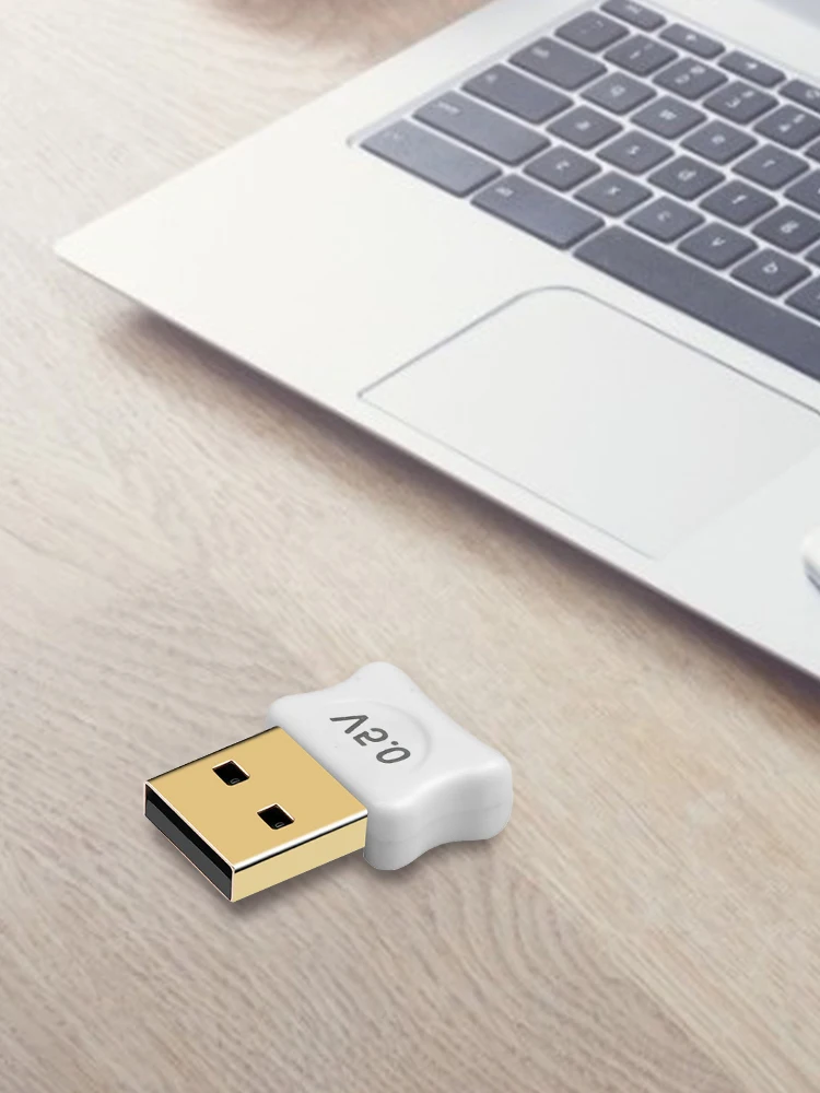 USB-адаптер Bluetooth 5 0 для ПК настольного ноутбука Поддержка Windows 7/8/8.1/10/Vista/XP низкая