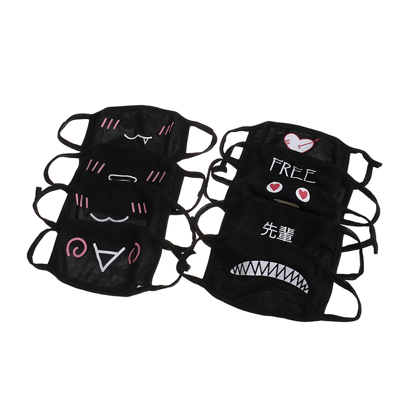 Велосипедная маска для лица 1 шт. хлопковая Пылезащитная рта и Kpop Черный Медведь