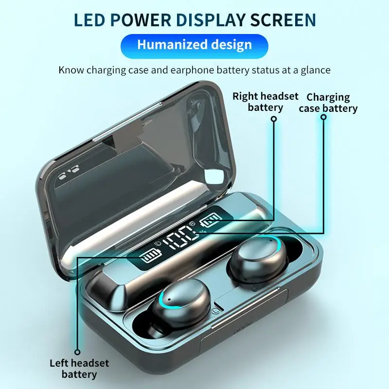 

TWS Bluetooth-гарнитура; Беспроводная игровая Водонепроницаемая сенсорная стереогарнитура; Спортивная Гарнитура