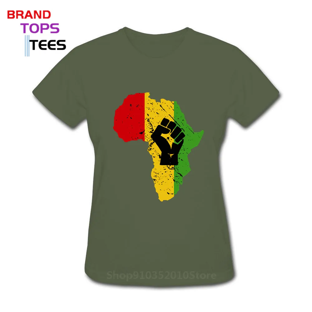 Состаренные винтажные Топы Rastafari африканская сила кулак женская футболка Rasta