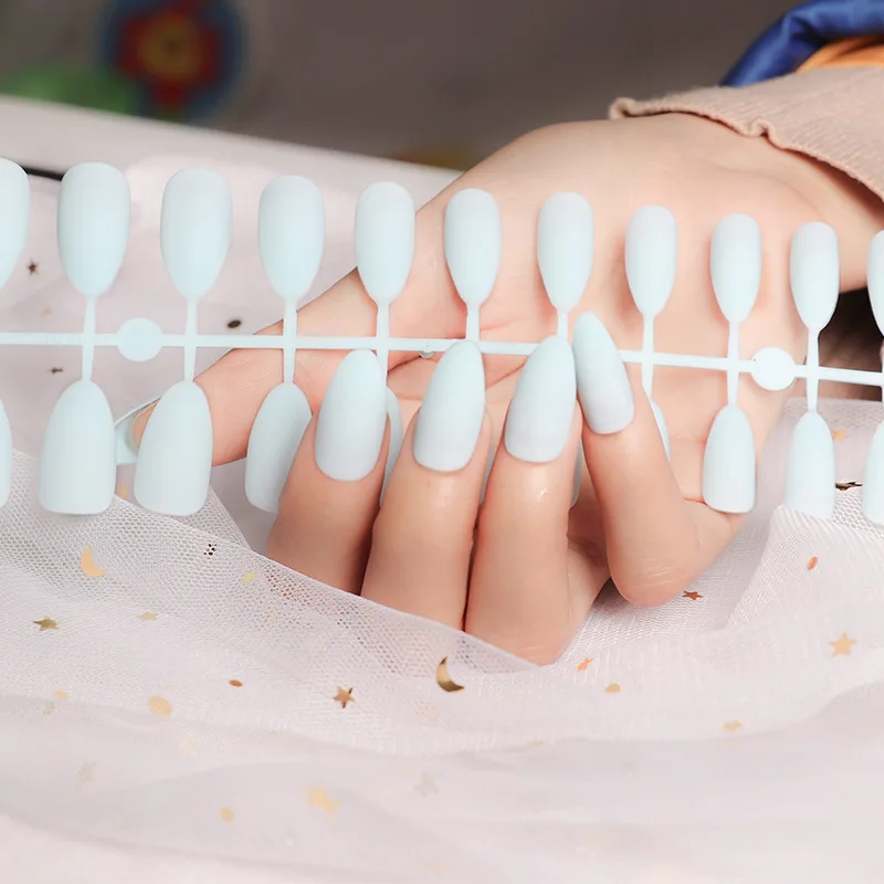 24 шт. накладные ногти матовые однотонные украшения для ногтей | Красота и