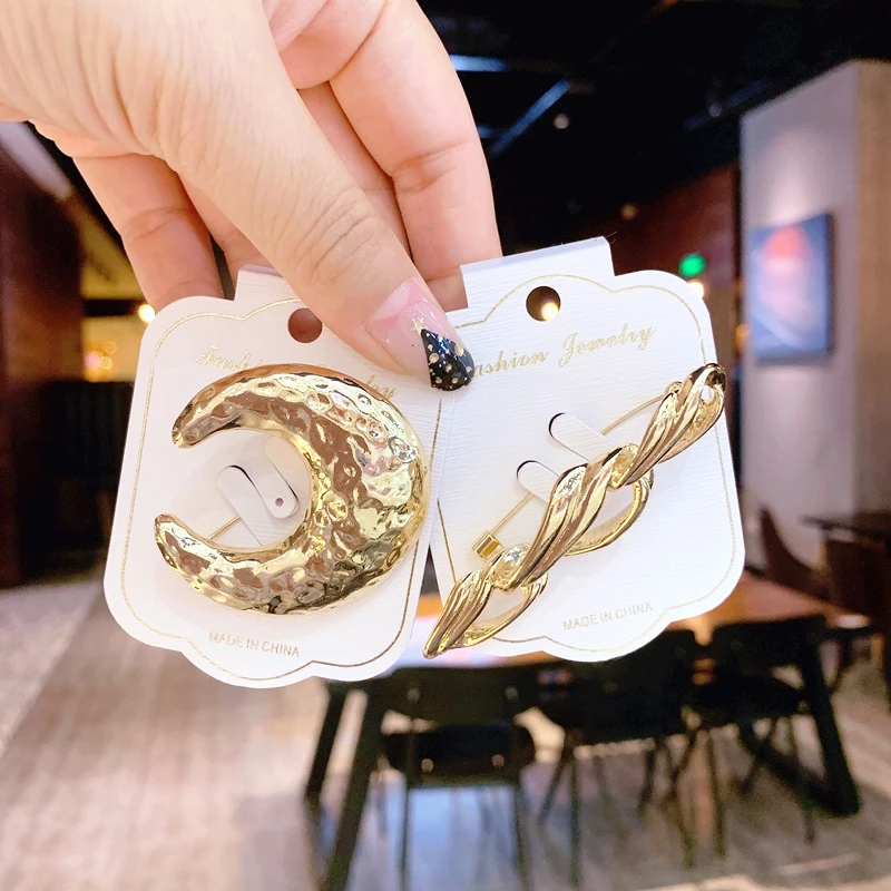 2019 новинка в винтажном стиле виде геометрических фигур из металла брошь на