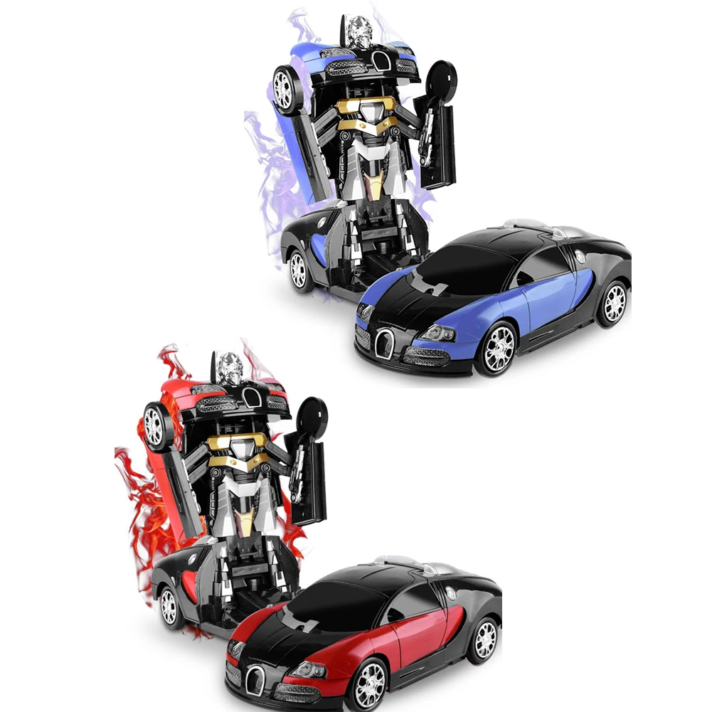 

Трансформация Робот Игрушечная машина с светильник музыка аниме фигурку игрушки столкновение трансформирующая модель для детей подарок