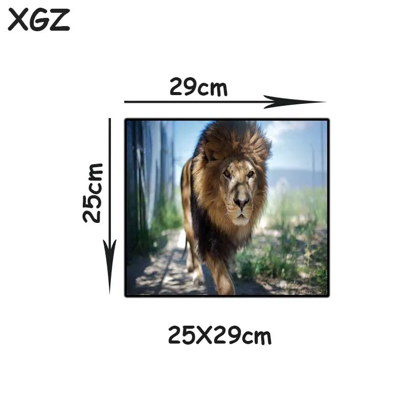 

XGZ Large Animal Lion Print Mouse Pad Exquisite Black Lock Edge Computer Keyboard Desk Mat Rubber Non-slip 900x400/900x300 Xxl