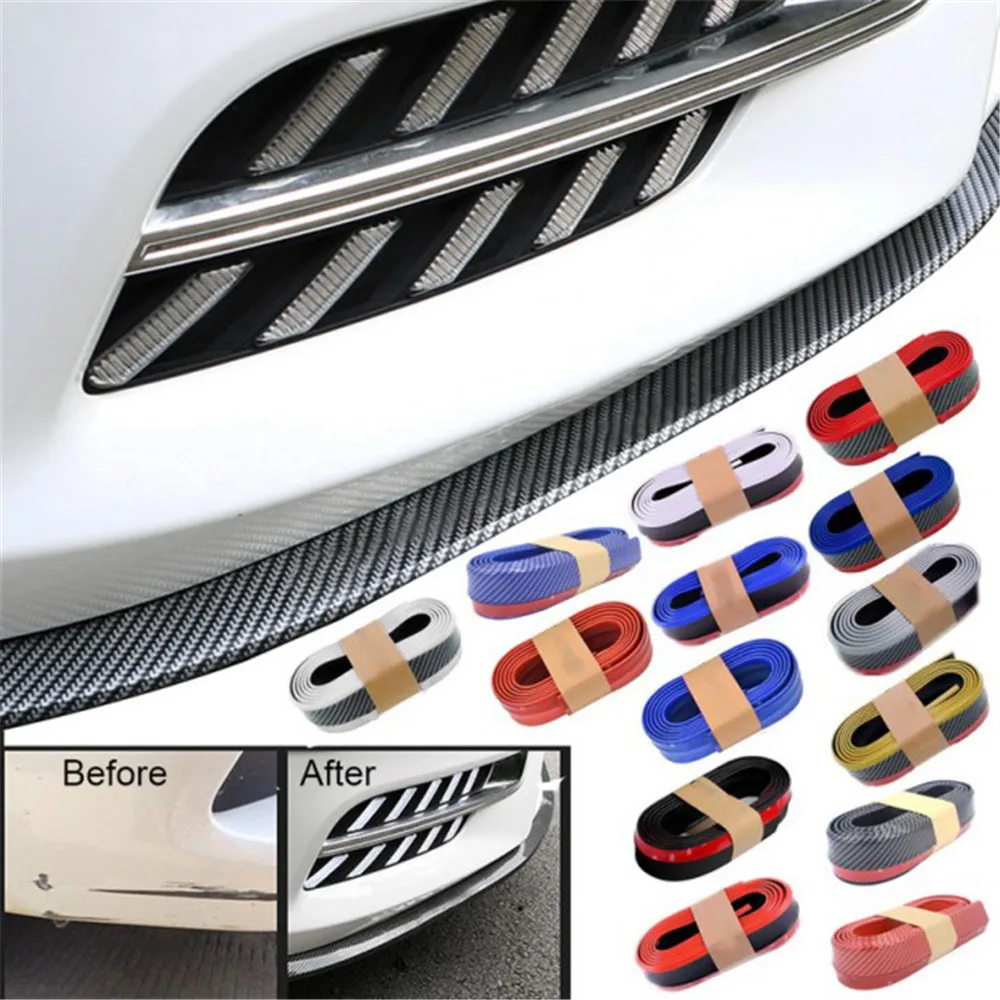 2.5m Car Sticker Body Kit Spoiler Bumpers Rubber Double Color Styling Accessorie Protector Front Bumper Lip Splitter | Автомобили и