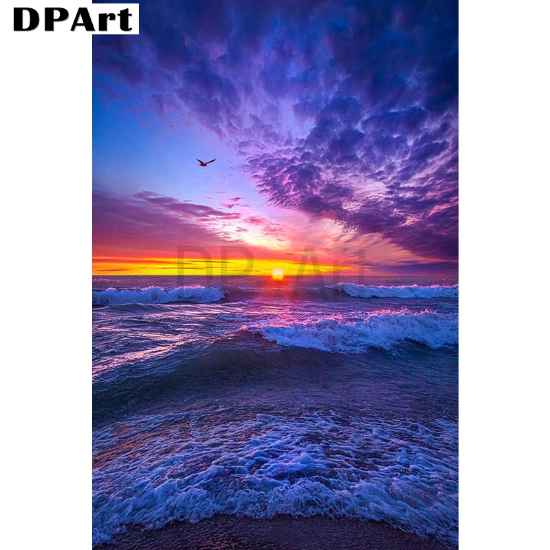 

Алмазная картина Полная площадь/круглая дрель Закат над морем 5D алмазная вышивка картина набор вышивки крестом горный хрусталь картина H113