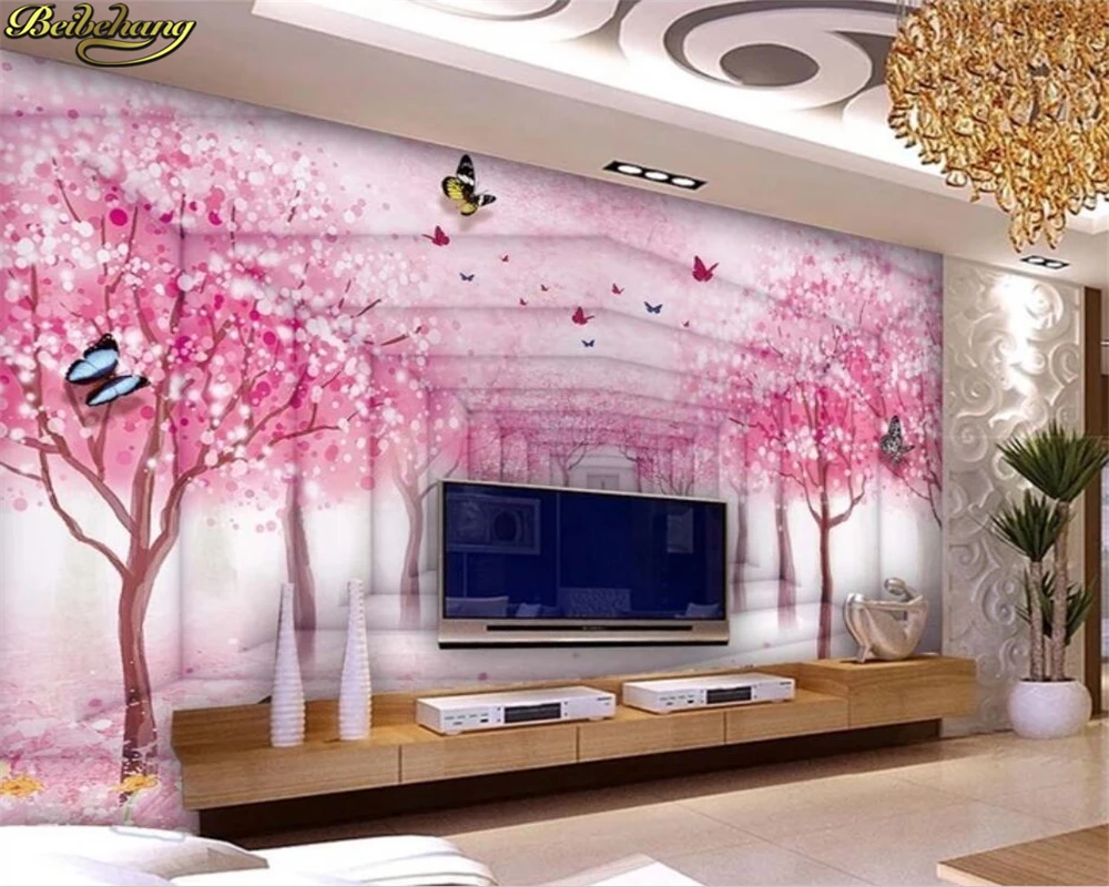

beibehang 3d wallpaper Custom wall paper mural flower 3D stereo expansion space TV background wall papel de parede