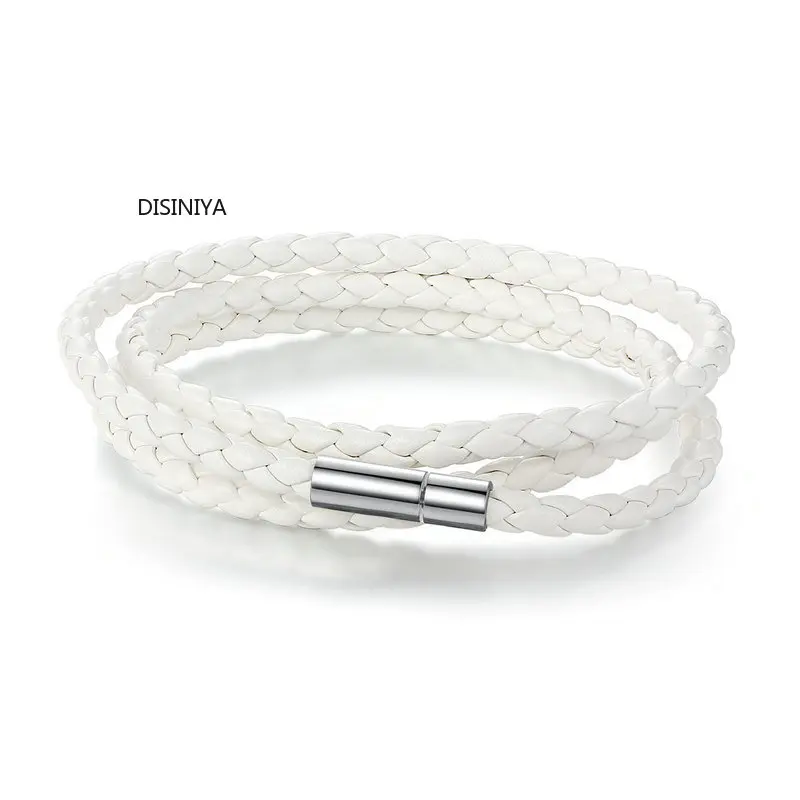 Браслеты унисекс кожаные регулируемые с магнитной пряжкой 6 цветов|Цепочки и