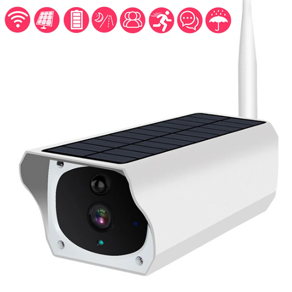 

HD Wireless Solar Powered WiFi Camera Security Surveillance 1080P Outdoor CCTV Waterproof Video Monitor Smart Home Securite Cam