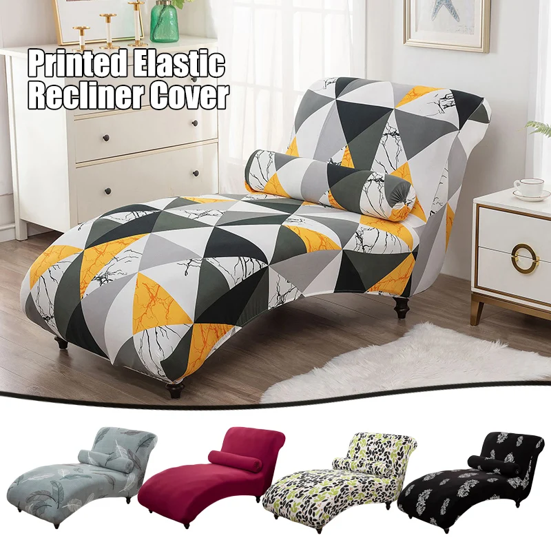 Stretch Velvet Chaise Longue Cover Stretch Armless Chair Protective Cover Sofa Bed Armcair Slipcovers Home Living Room Decor