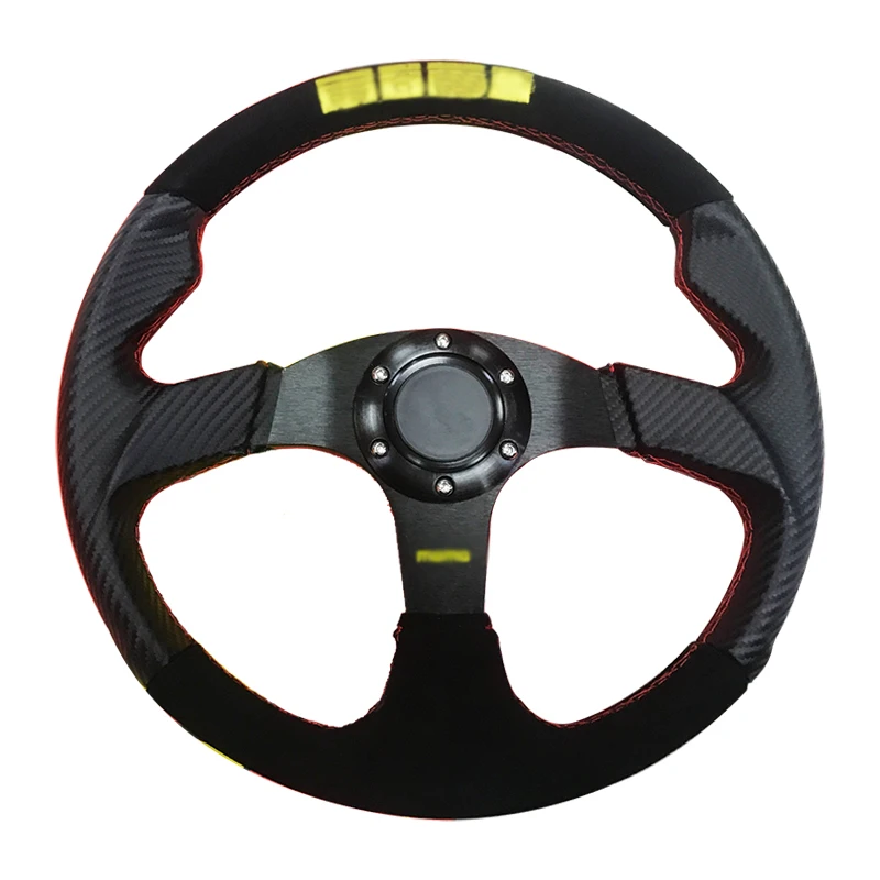 Универсальное гоночное рулевое колесо 14 дюймов с логотипом из углеродного