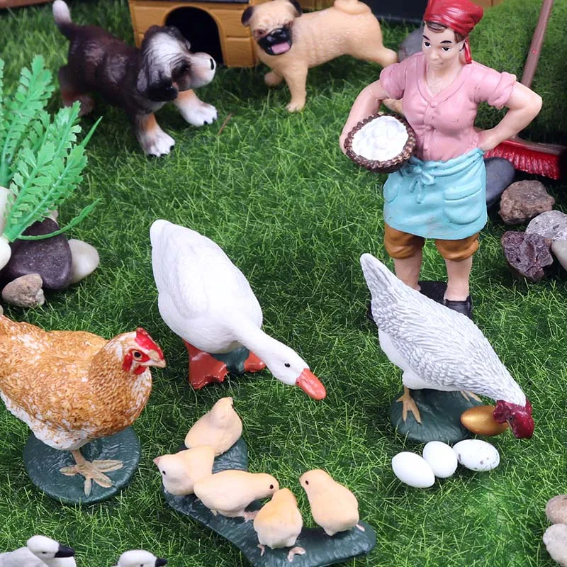 Экшн фигурки фермера моделирующие персонажи зоопарка пастушья рабочая девушка