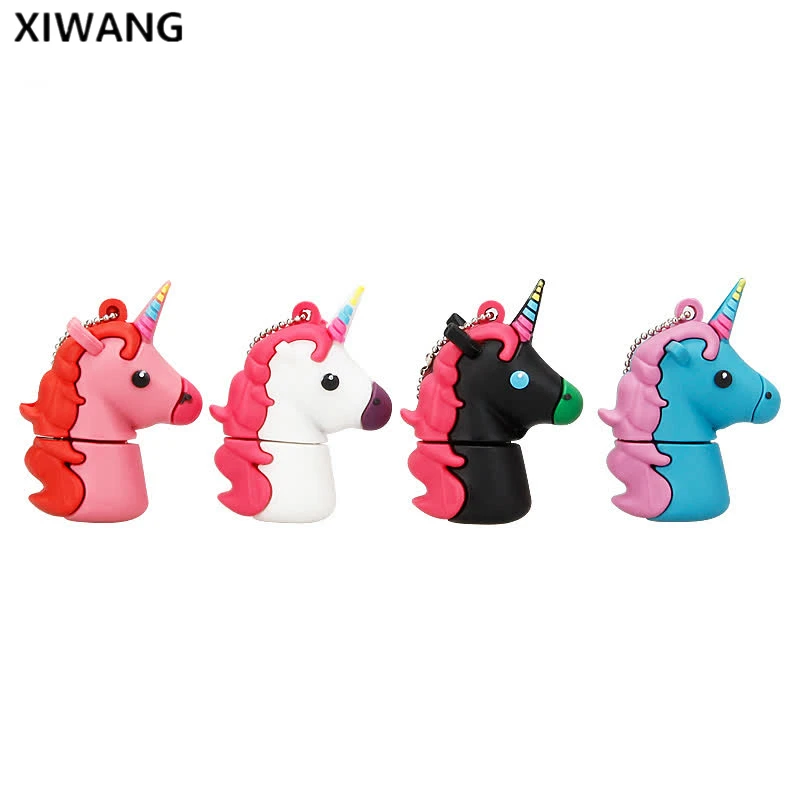 

pendrive 4GB 8GB 16GB 32GB 64GB 128GB full capacity USB Flash Drive Unicorn Memory U disk 2.0 Waterproof flash disk free logo