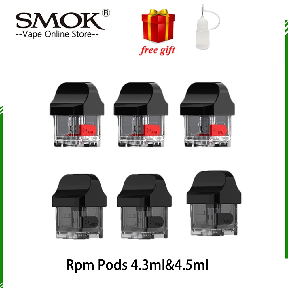 3 шт./упак. SMOK RPM40 Pod картридж 4 мл без катушек для RPM катушки и 5 с Nord танк распылитель