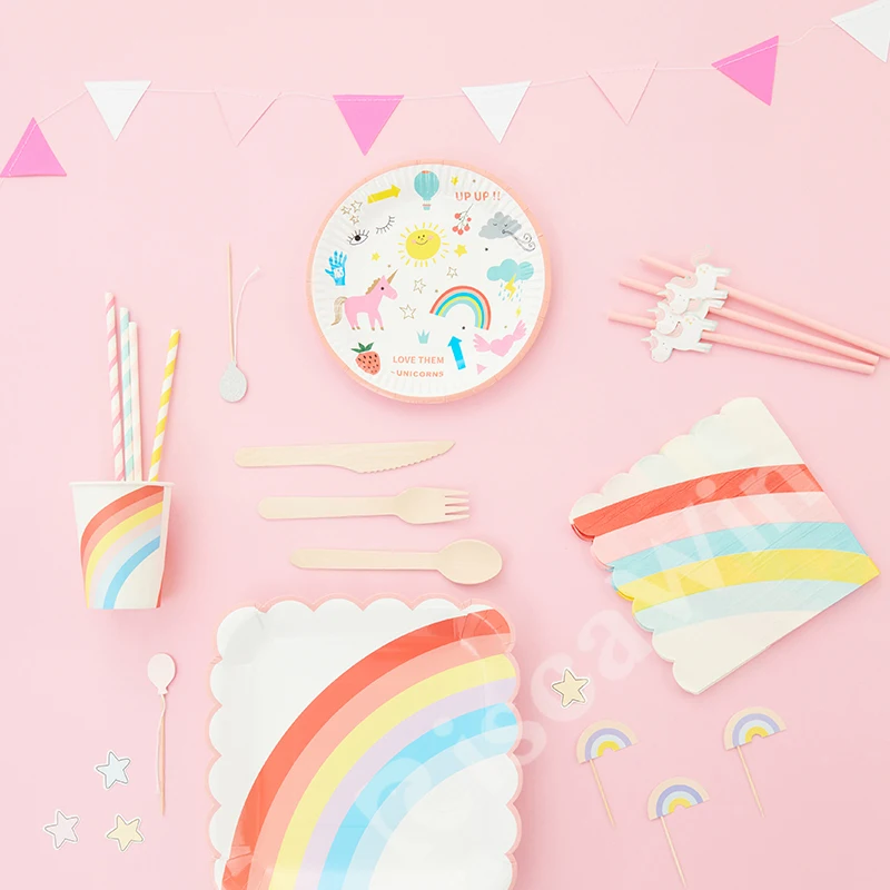 2020 горячая Распродажа одноразовые столовые приборы в виде единорога для
