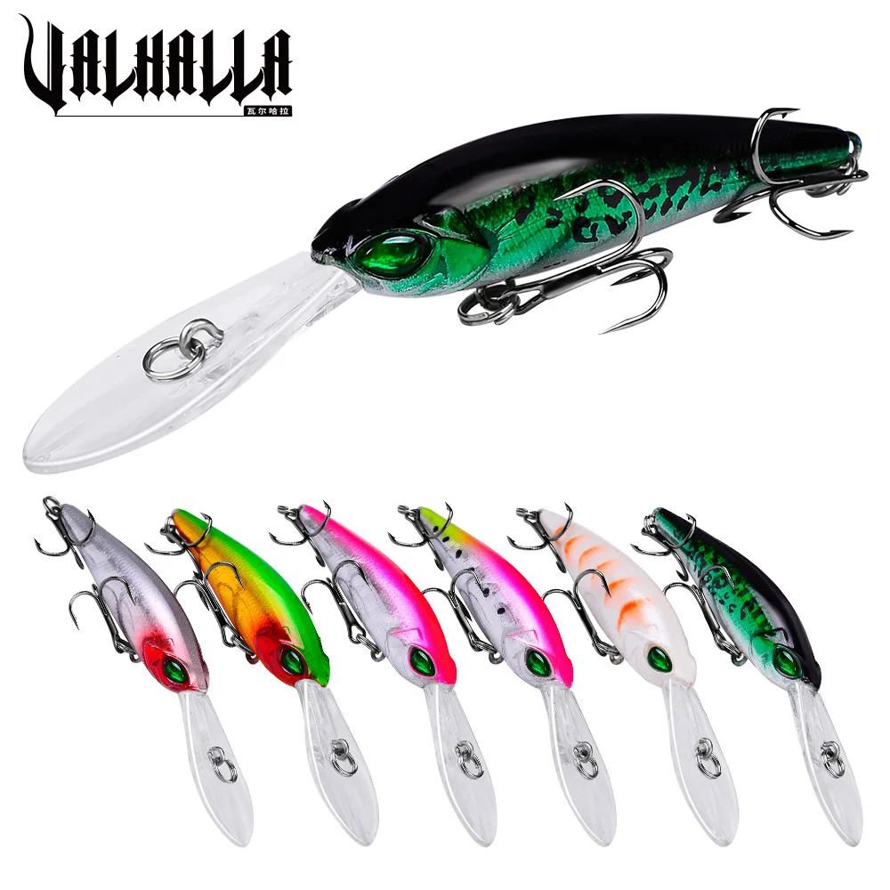 

VALHALLA 6PCS Rolling Minnow Wobblers 9.5cm-6g Topwater Fishing Lures Flotaing Swimbaits Professional Hard Baits Fishing Tackle