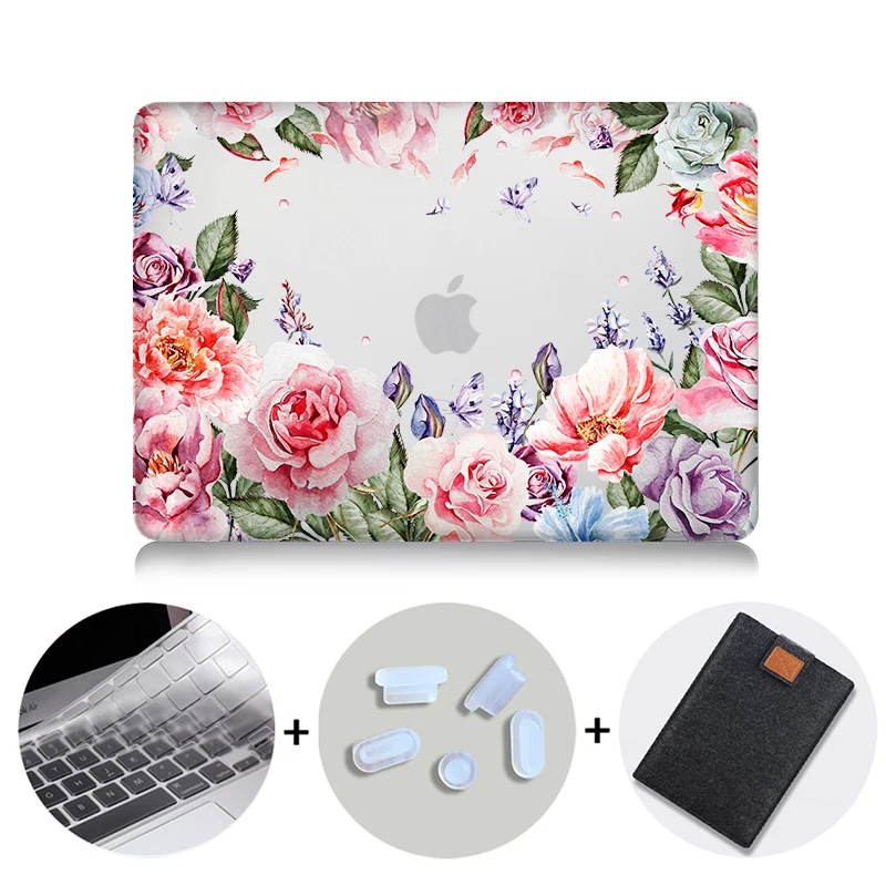 MB14 MTT чехол для ноутбука с цветочным узором и кристаллами для Macbook Air 11 13 Pro retina 13 15 дюймов с сенсорной панелью, Жесткий Чехол для ноутбука - Цвет: MB14