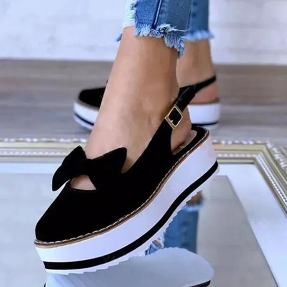 

Summer Women Flats Shoes Platform Sneakers Buckle Bow Ladies Loafers Casual Shoes Autumn Female Shoes Zapatos De Mujer 35-43