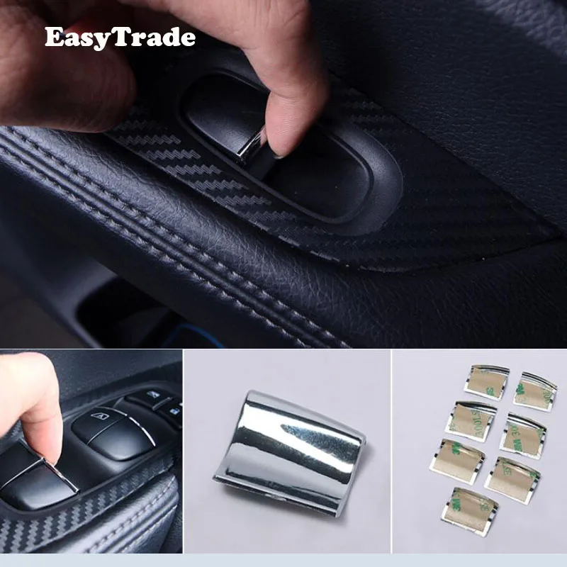 Кнопки ABS для подъема интерьера автомобиля двери окна переключатель с блестками