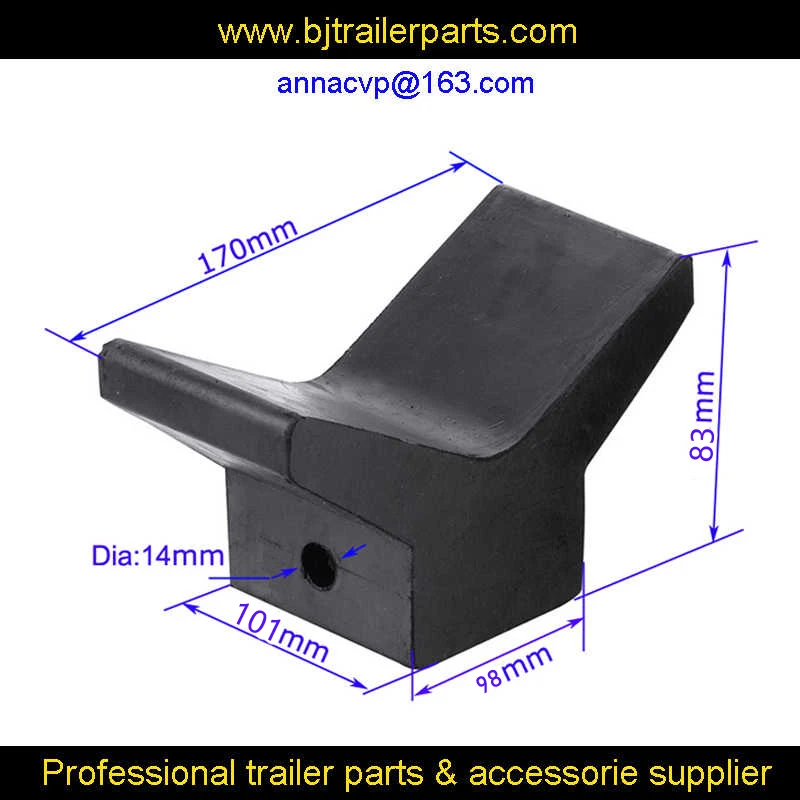 CVP черный прицеп для резиновый лодки лук единый V блок и ролик RV Запчасти фургонов