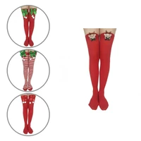 festive women stockings long autumn winter sweet bow knot socks christmas socks socks