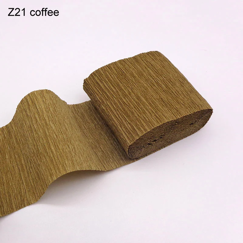 Z21 coffee Декорации 5 см x 250 см баннеры конфетти растяжки DIY Бумажная гирлянда крепированная бумага Свадьба День Рождения Вечеринка фотографии фоны - Цвет: Z21 coffee