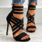 Женские босоножки на высоком каблуке, с цепочкой, фиолетовые, летние, 2021