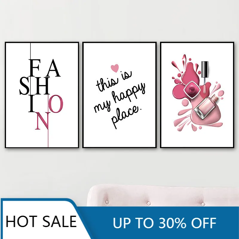 Лак для ногтей современное настенное искусство холст картина плакаты принты