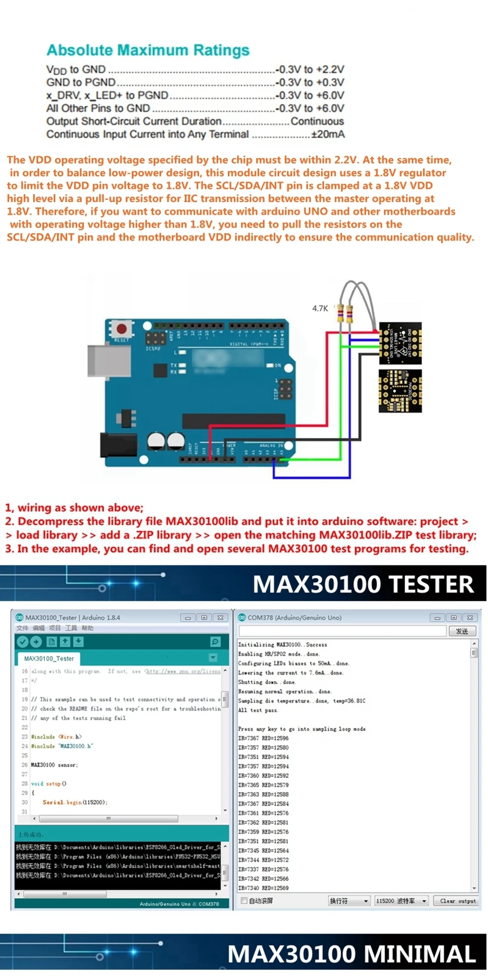 TZT MH-ET LIVE MAX30100 пульсоксиметрический сенсор модуль датчик сердечного ритма пробой ультра-низкое энергопотребление для Arduino
