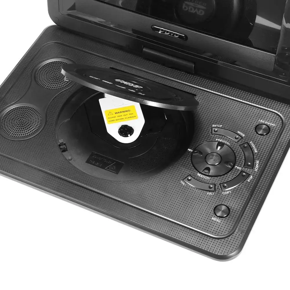 Powstro 13,9 дюймов 110-240 В HD tv Портативный dvd-плеер 800*480 разрешение 16:9 ЖК-экран для ЕС Plug DVD плееров