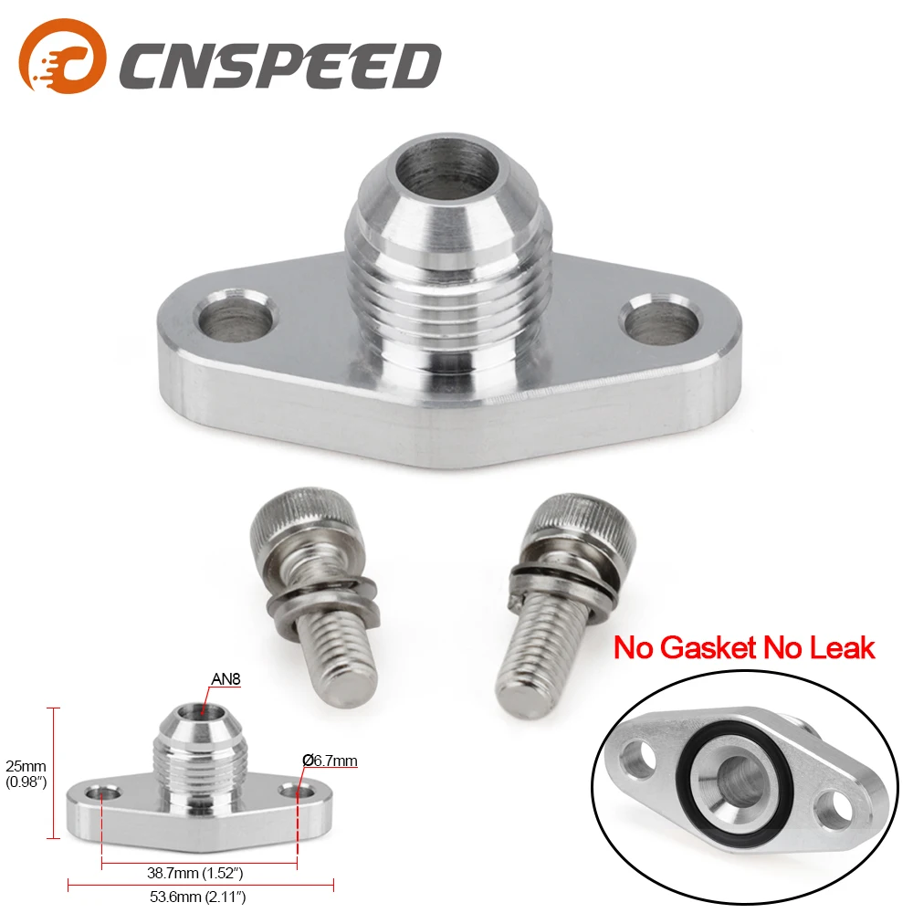 Универсальный турбо фильтр для обратного масла 8AN сливной фланец 38 мм KKK K03 Garrett GT15