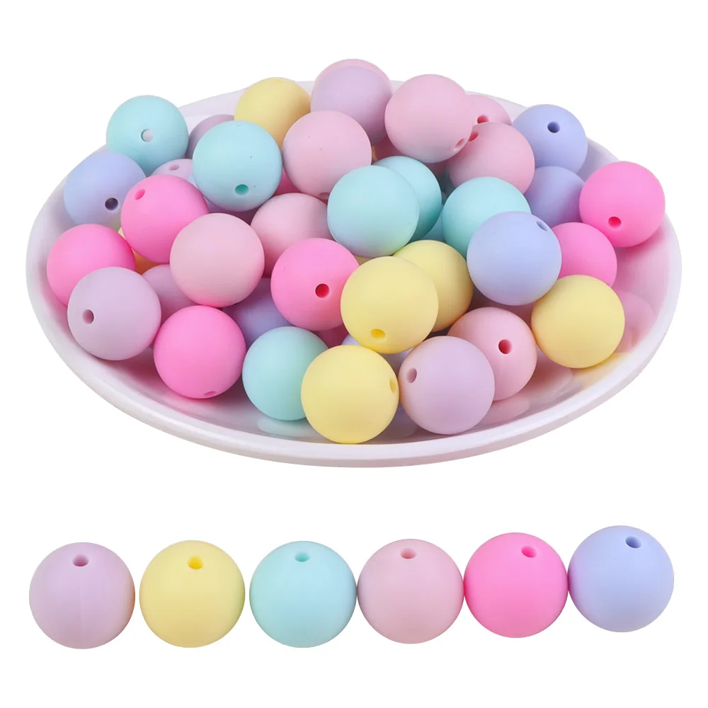 BOBO.BOX 30pcs Silicone Beads 9mm Food Grade Baby Teethers Beads Silicone BPA Free For Necklaces Pacifier Holder Clip Chain DIY