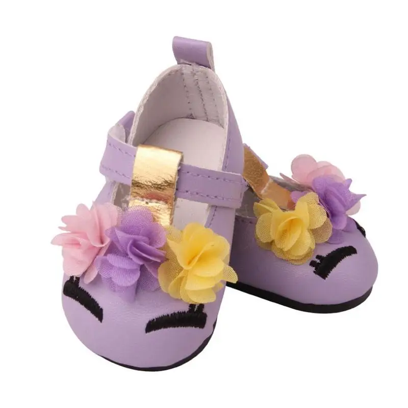

New Fashion Sandals Shoes For Dolls Accessories Toy Mini toys Shoes colors PU Doll sandals 3 children For Lovely F3F9