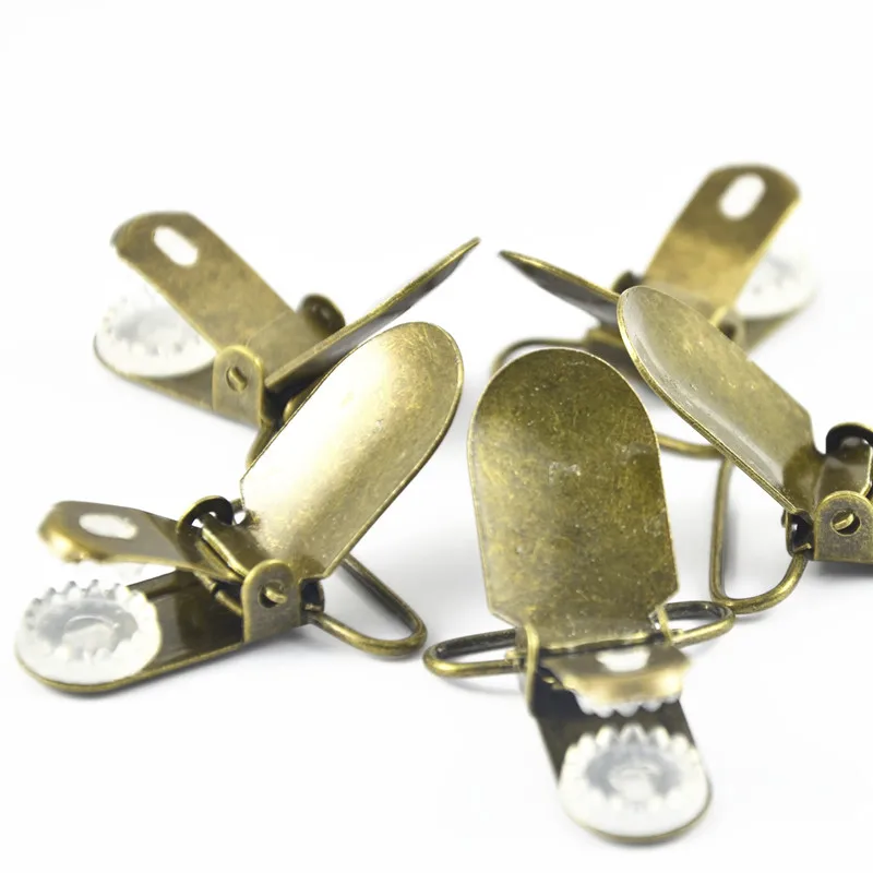 Подтяжки бронзовые в античном стиле для соски пустышки 20 шт.|Зажимы одежды| |