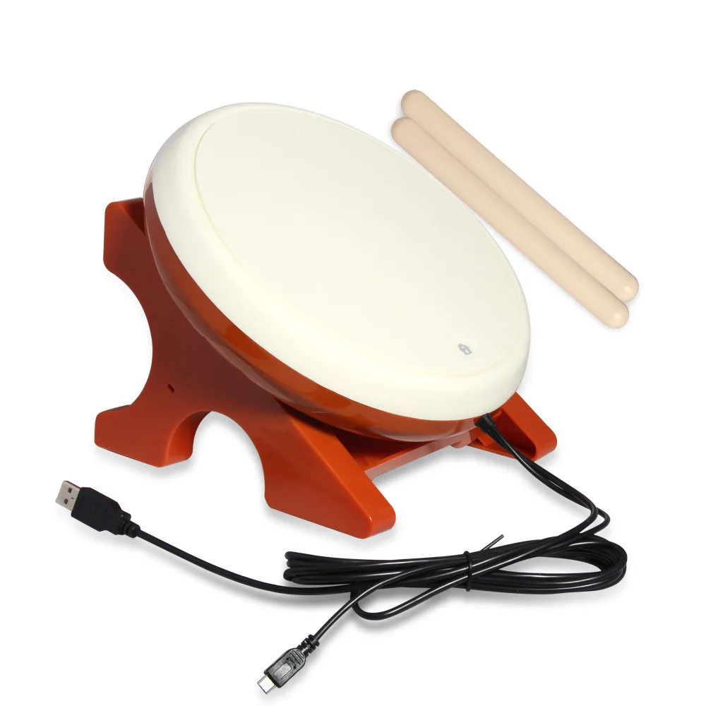 Белый Taiko Drum Taiko контроллер No Tatsujin контроллер Taiko Master японский традиционный инструмент для sony PS4/Slim/Pro консоль - Цвет: Белый