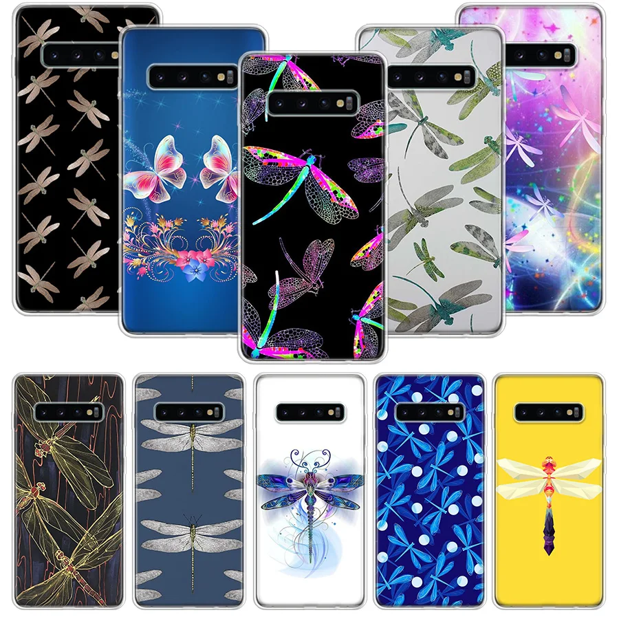 Чехол со стрекозой и животными для Samsung Galaxy S20 FE S21 S23 Ultra S22 Plus S10 Lite S9 S8 + S7 Edge мягкий