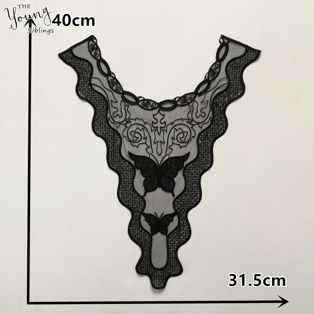 Спереди/сзади Новое поступление кружевной воротник вышивка органза ткань платье